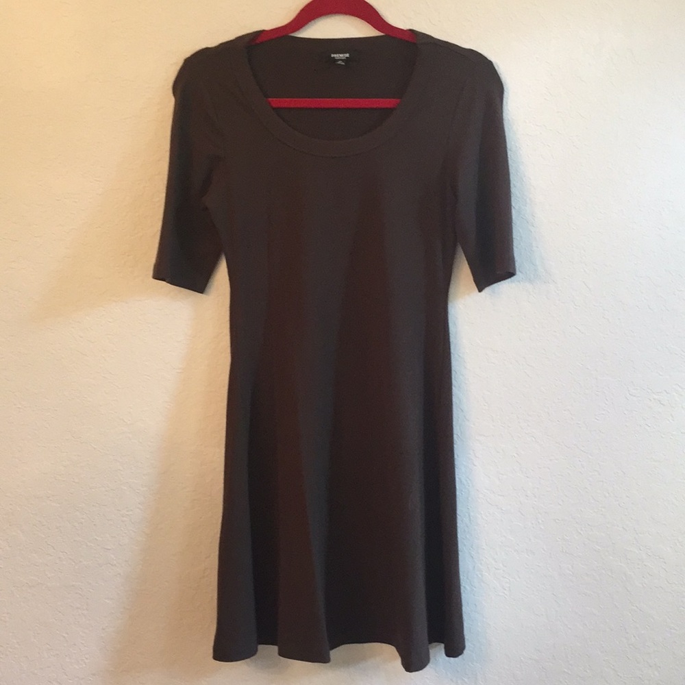 Premise XS brown fit and flare midi dress